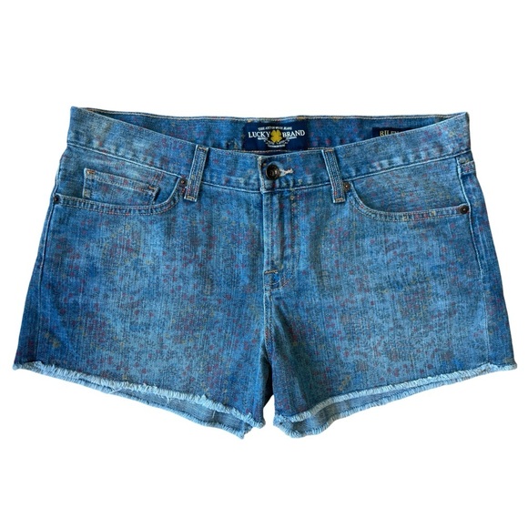 Lucky Brand Riley Shorts Wild Flower Paisley Denim Cutoffs - Size 8 / 29 - Picture 3 of 13